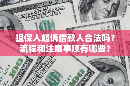 武汉担保人起诉借款人合法吗？流程和注意事项有哪些？