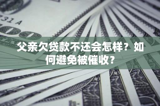 武汉父亲欠贷款不还会怎样？如何避免被催收？