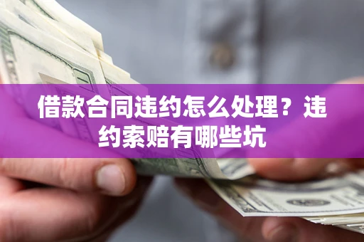 武汉借款合同违约怎么处理？违约索赔有哪些坑
