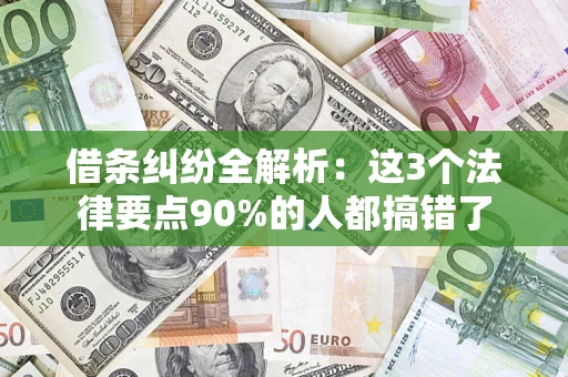 武汉借条纠纷全解析：这3个法律要点90%的人都搞错了