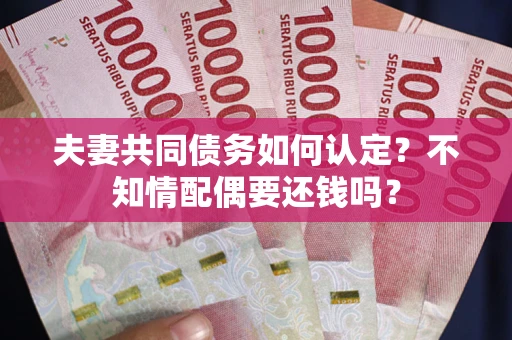 武汉夫妻共同债务如何认定？不知情配偶要还钱吗？
