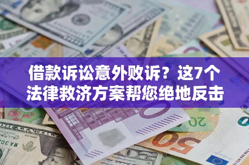 武汉借款诉讼意外败诉？这7个法律救济方案帮您绝地反击！