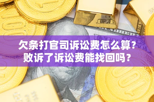 武汉欠条打官司诉讼费怎么算？败诉了诉讼费能找回吗？