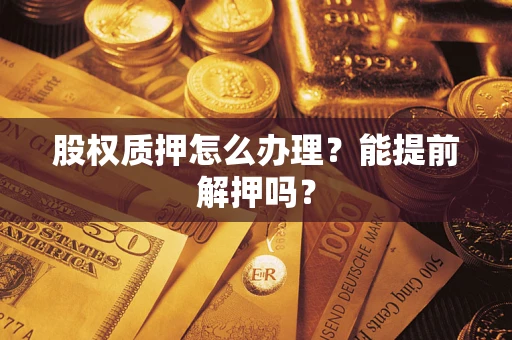 武汉股权质押怎么办理？能提前解押吗？